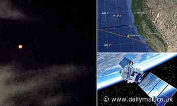 Moment one of Elon's new Starlink satellites falls from the sky and burns up