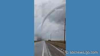 WATCH:  Towering possible tornado spotted as severe storms tear across Midwest
