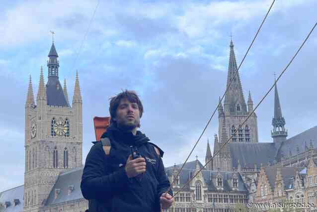 Stuntman Johan danst straks op  koord van 350 meter boven  Gevleugelde Stad: “Belgisch record is bijkomstig, we zijn hier om onze kunsten te tonen”