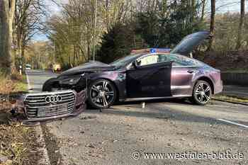 Zwei Verletzte: Audi kracht in Bielefeld gegen Baum