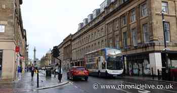 Man and woman taken to hospital after late night collision in Newcastle city centre