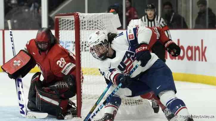 U.S. trounces Switzerland 9-1 at world women’s hockey championship