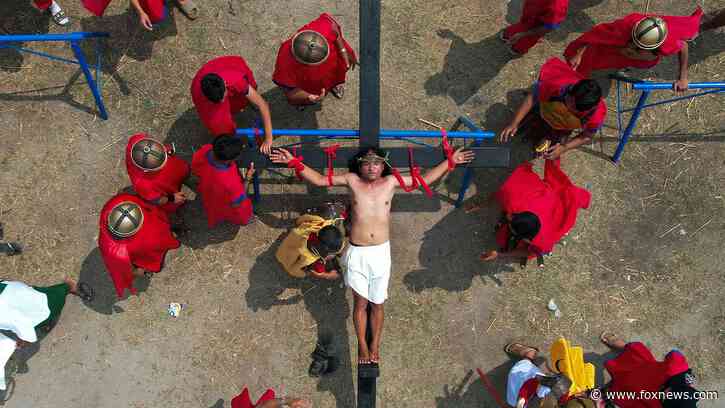 Filipinos nailed to crosses in reenactment of Christ’s crucifiction, despite Church's objection