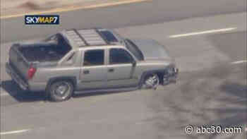 LIVE: LAPD chasing murder suspect in pickup truck with missing tire