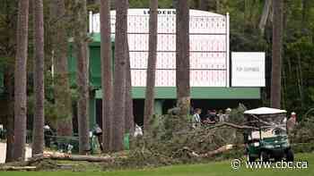 Play at Masters halted after storms bring down trees