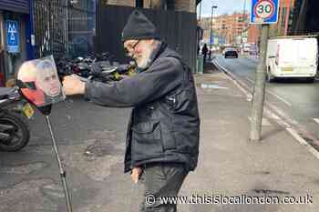 Sadiq Khan punching bag installed at Purley business over ULEZ