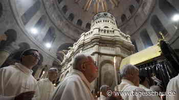 Grabeskirche in Jerusalem: Katholiken feiern vorgezogene Ostermesse