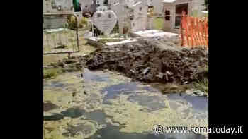 Lo sfacelo del cimitero Verano: loculi aperti, muffa e acqua che allaga le tombe