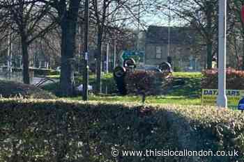 Man taken to hospital after flipping car in Eltham
