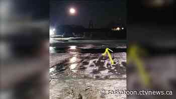 Warman fire rescue warns of ice crossing after car accidently submerged