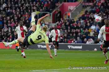 Haaland Scissor-Kick Lights up Man City's Big Win in EPL