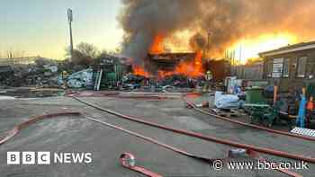 Firefighters tackle blaze at Shoeburyness recycling yard