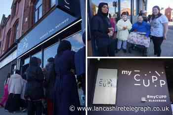 People queue for opening of new Blackburn bubble tea store