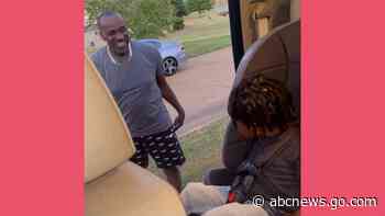 WATCH:  Grandfather has best reaction when grandson pays him surprise visit