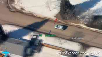 Video: Saskatoon police plane tracks stolen vehicle as it speeds through the city