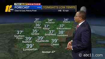 Freeze & Frost Overnight, Sunny Stretch Ahead