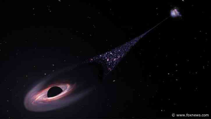 NASA’s Hubble Space Telescope spots runaway black hole creating ‘trail of stars’