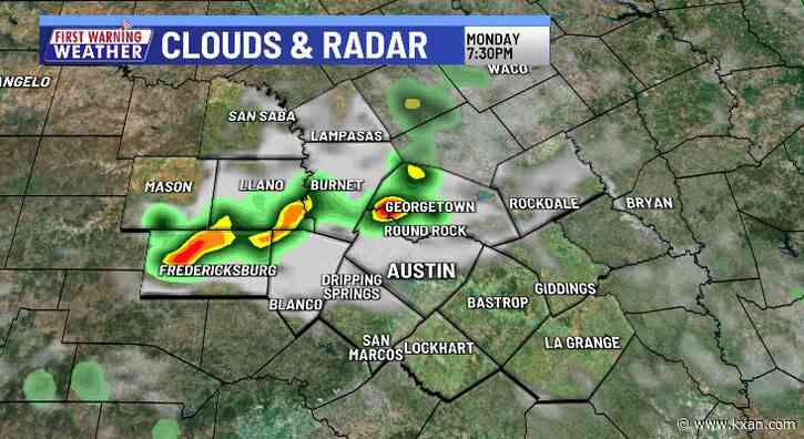 Spotty rain to start the work week