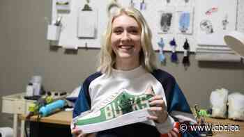 Saskatchewan teacher combines love of sport and art for custom sneaker business
