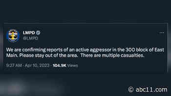 Multiple casualties reported in shooting in Louisville, Kentucky