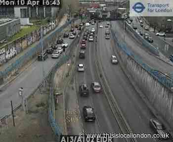 Blackwall Tunnel: Roads reopen following flooding after rain