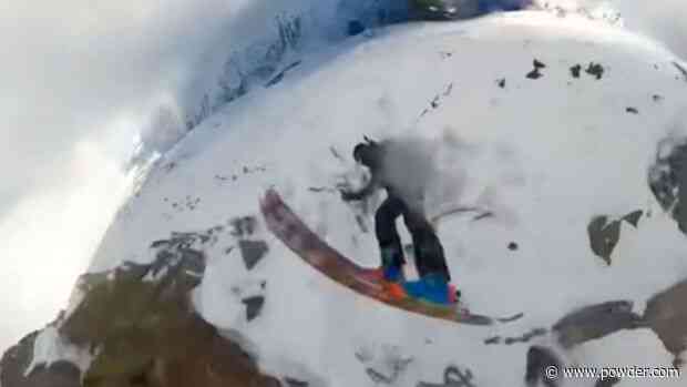 Tourist Accidentally Skis Off Huge Cliff (Watch)