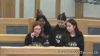 'It's the City of Saskatoon's fault': Watch Grade 8 students talk trash at city council