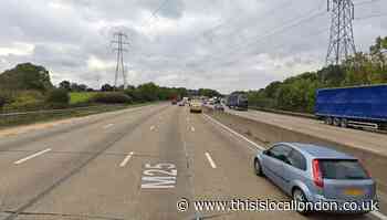 M25 road collision: Vehicle destroyed by fire near Brentwood