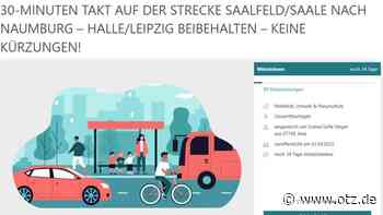 Petition gegen Ausdünnung der Bahnanbindung Jenas
