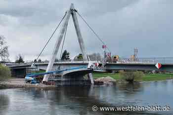 Weserbrücke in Höxter: Verkehrsfreigabe am 19. April steht