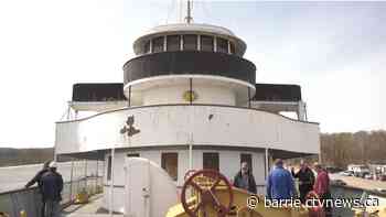 Last Edwardian-era streamliner, S.S. Keewatin, prepares to depart Port McNicoll for new home