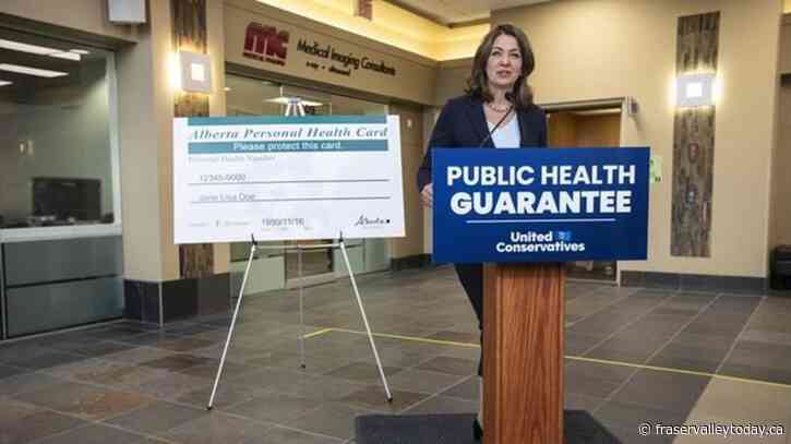 Alberta premier commits to medicare; NDP points to past musings on private options
