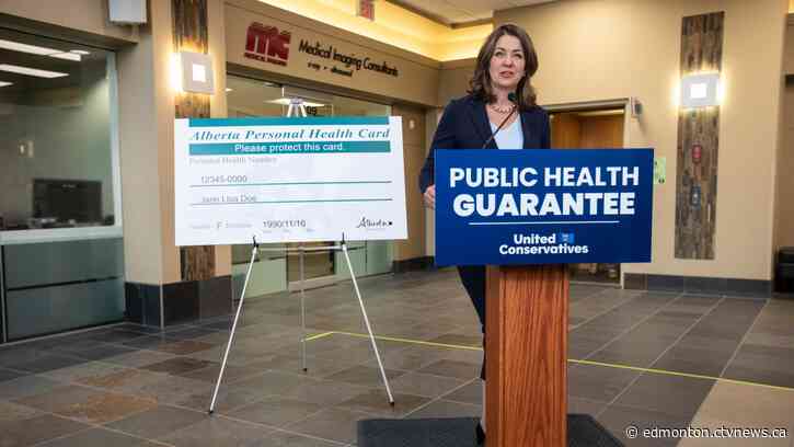 Alberta premier commits to medicare; NDP points to past musings on private options