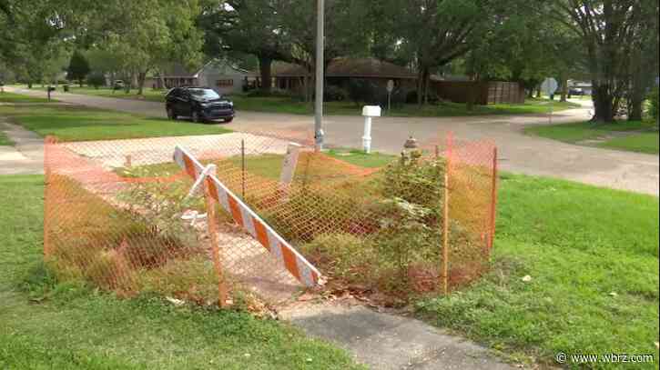 Drusilla Lane sinkholes still growing, no date for repairs yet