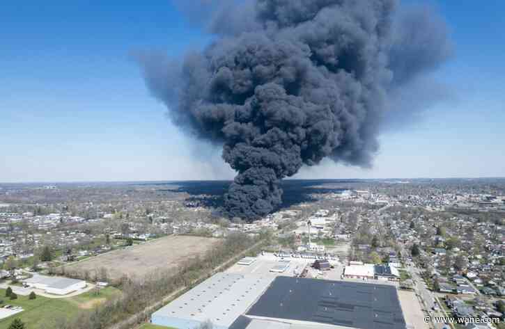 Large industrial fire prompts evacuation orders in Indiana