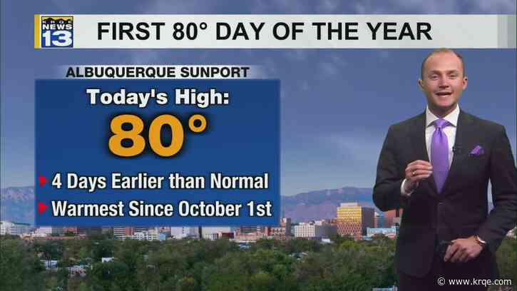 Albuquerque hits 80° for the first time this year