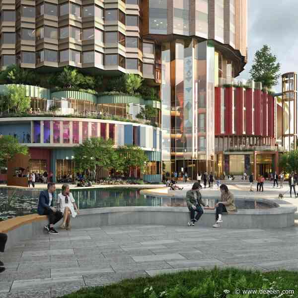 Heatherwick Studio and Barcode Architects unveil design for cylindrical faceted-glass tower