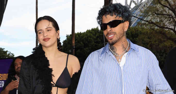 Rosalia & Fiance Rauw Alejandro Hold Hands While Heading to Lakers Game
