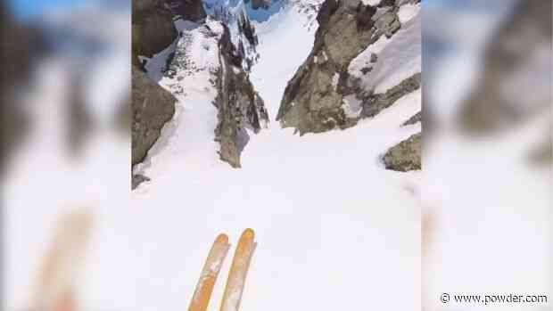 WATCH: Connery Lundin Engages Warp Speed Through Tight Couloir