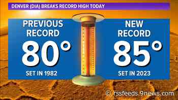 Record high heat recorded in Denver Tuesday