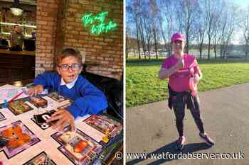 Herts boy who had brain tumour inspires mum to run marathon