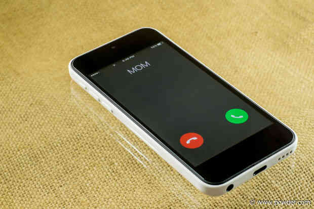 Skier Calls Mom While Skiing Powder (Funny Video)