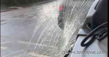 Bristol bus passengers 'shaken' as pot of paint is thrown at window