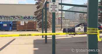 Police investigate report of body found in suitcase in Calgary industrial area