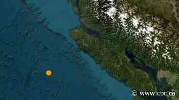 Medium-sized earthquake off Vancouver Island lightly felt along West Coast