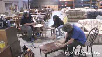 Lucy's Place residents take on furniture restoration project
