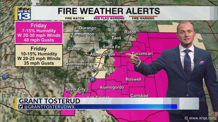 Wildfire threat returns Friday