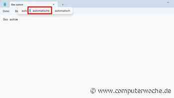 Windows 11: Autovervollständigen aktivieren