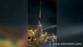 Two Planes Clip Wings at Miami International Airport