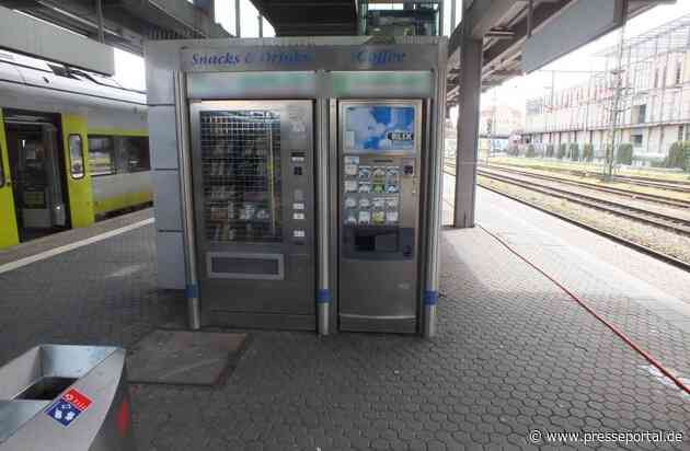 Bundespolizeidirektion München: Kaffeeautomat am Bahnhof Regensburg aufgebrochen - Bundespolizei sucht Zeugen